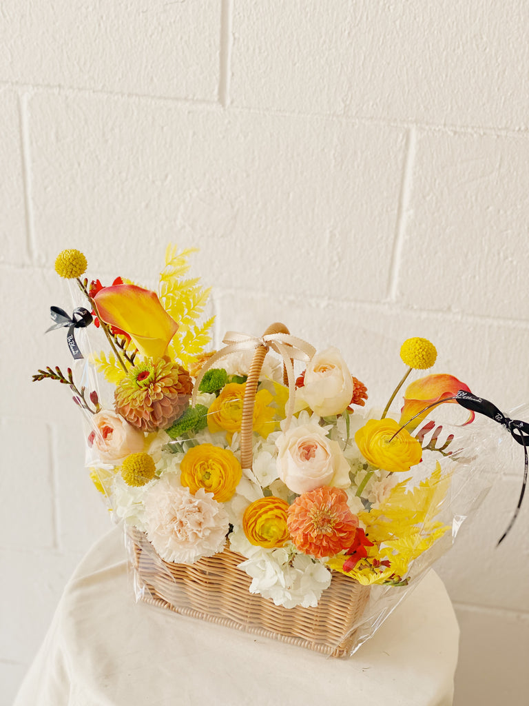 Cozy Hues Floral Basket