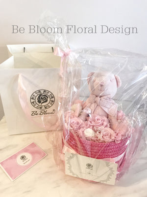 Flower Basket - Bear