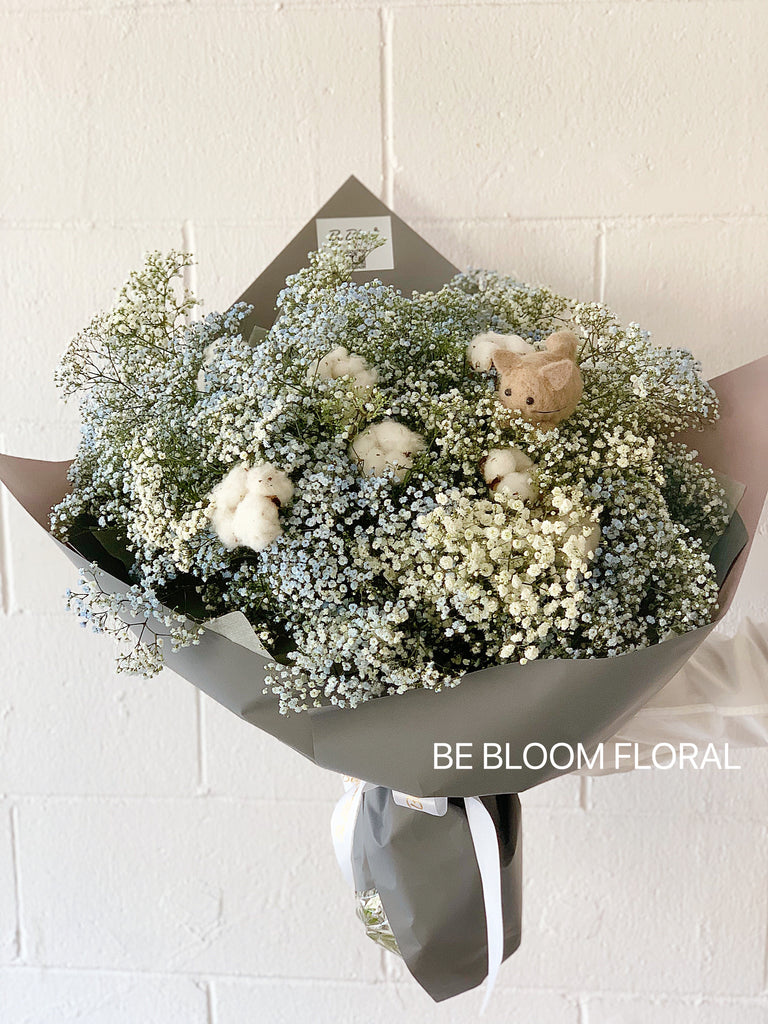 Cotton & Babybreath Bouquet