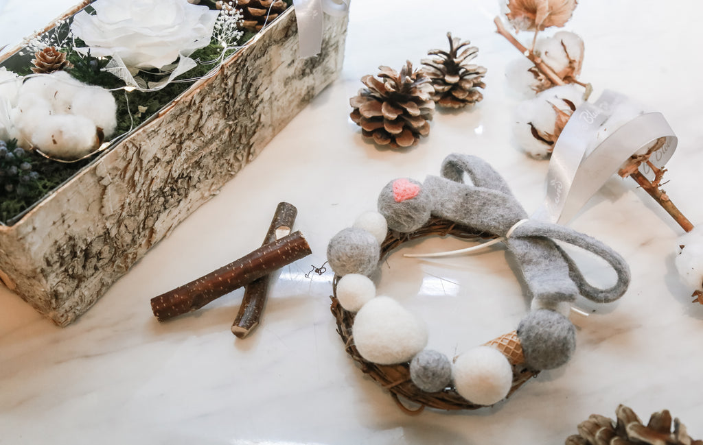 Mini Wool Felt Wreaths - 12cm