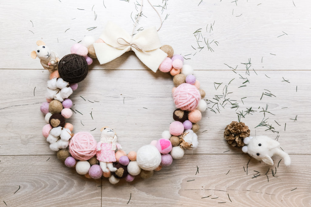 Wool Felt Wreath - 40cm